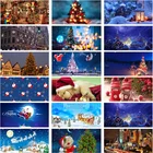Скандинавский пейзаж, Санта-Клаус, Картина на холсте, Рождественская елка, снеговик, фотография, Настенная картина, рождественский подарок, домашний декор