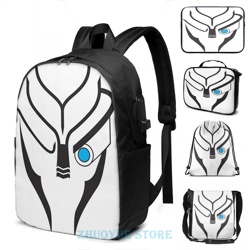 Funny Graphic print Mass Effect - Garrus (Black) USB Charge Backpack men School bags Women bag Travel laptop |