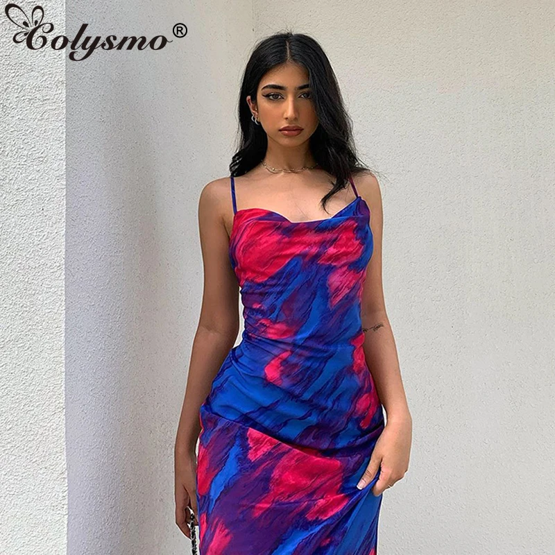 

Платье женское без рукавов, на тонких бретелях, с принтом