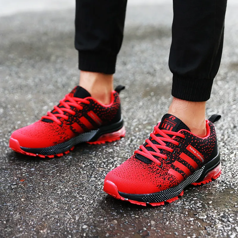 Hot Sale Summer Men's Running Shoes gym Sport Sneakers Big Size 46 47 Unisex Breathable Sneakers Women Racing Shoes Air Trainers