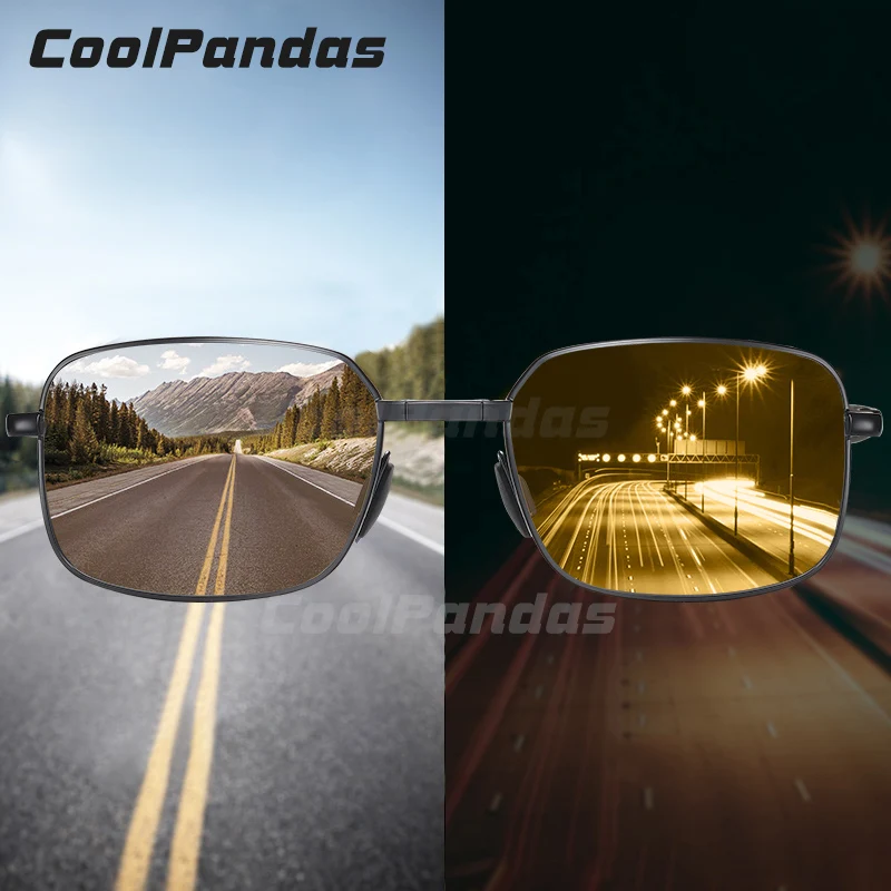 Солнцезащитные очки CoolPandas Мужские Складные фотохромные поляризационные