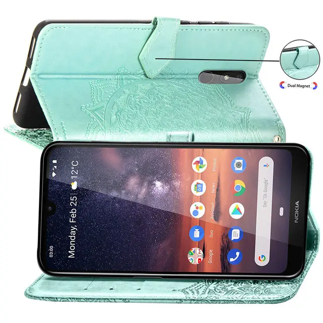 Чехол для nokia 3,2 2,1 3,1 7,1 8,1 5,1 7 plus, роскошный чехол с тиснением, чехол для телефона из искусственной кожи для nokia 9 pureview, откидная крышка, чехол