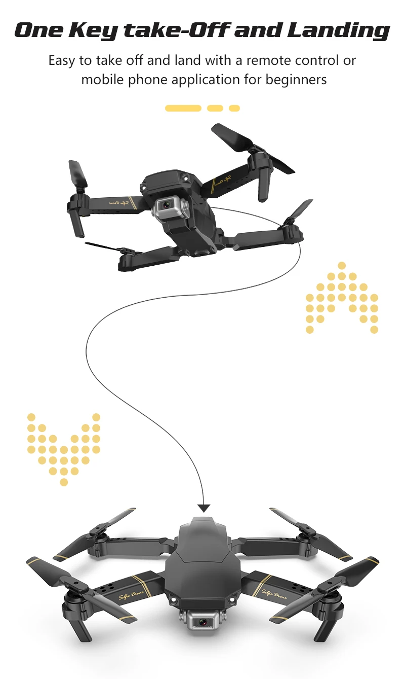 Складной Дрон с камерой HD 1080 P/480 P RC Квадрокоптер с Wi-Fi FPV gps RC вертолет с режимом головы высокой фиксации детская игрушка# E