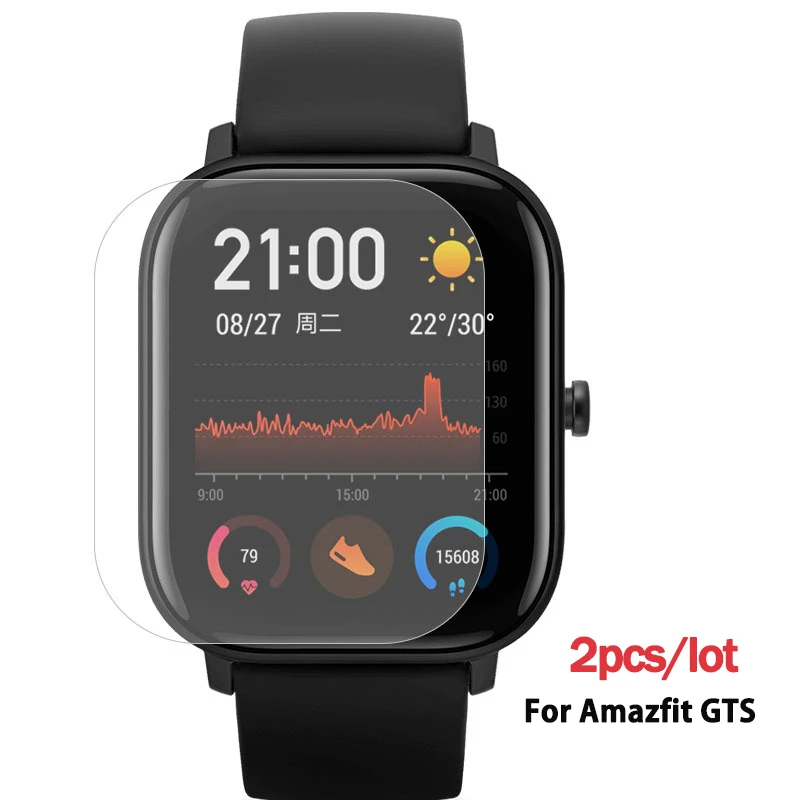 Прозрачная защитная пленка для часов, 2 шт. для Xiaomi Huami Amazfit Bip GTS GTR 42/47 Pace, мягкая защитная пленка из ТПУ на весь экран