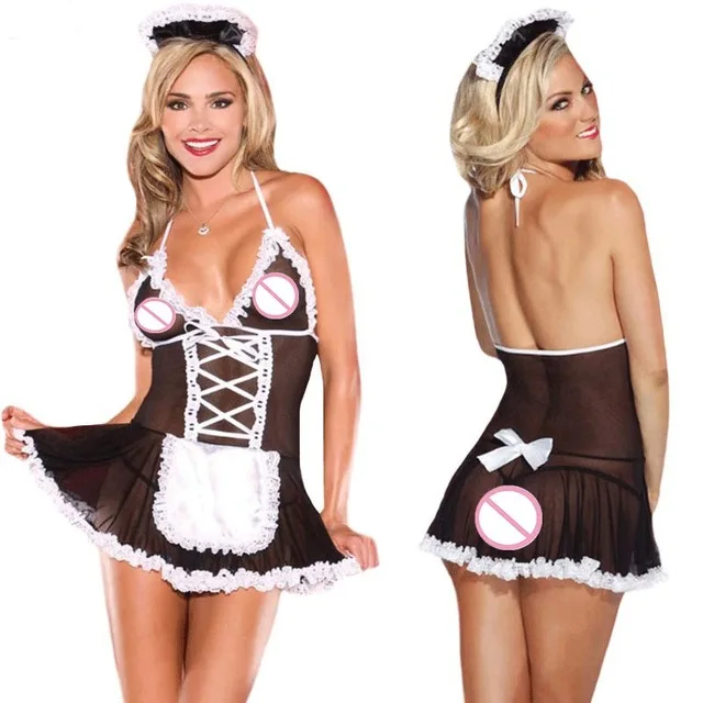 

-3XL Plus Size Erotic Maid Nurse Cosplay Sexy Lingerie Nurse Costume Uniform Role Playing Lingerie Babydoll Sex Underwear