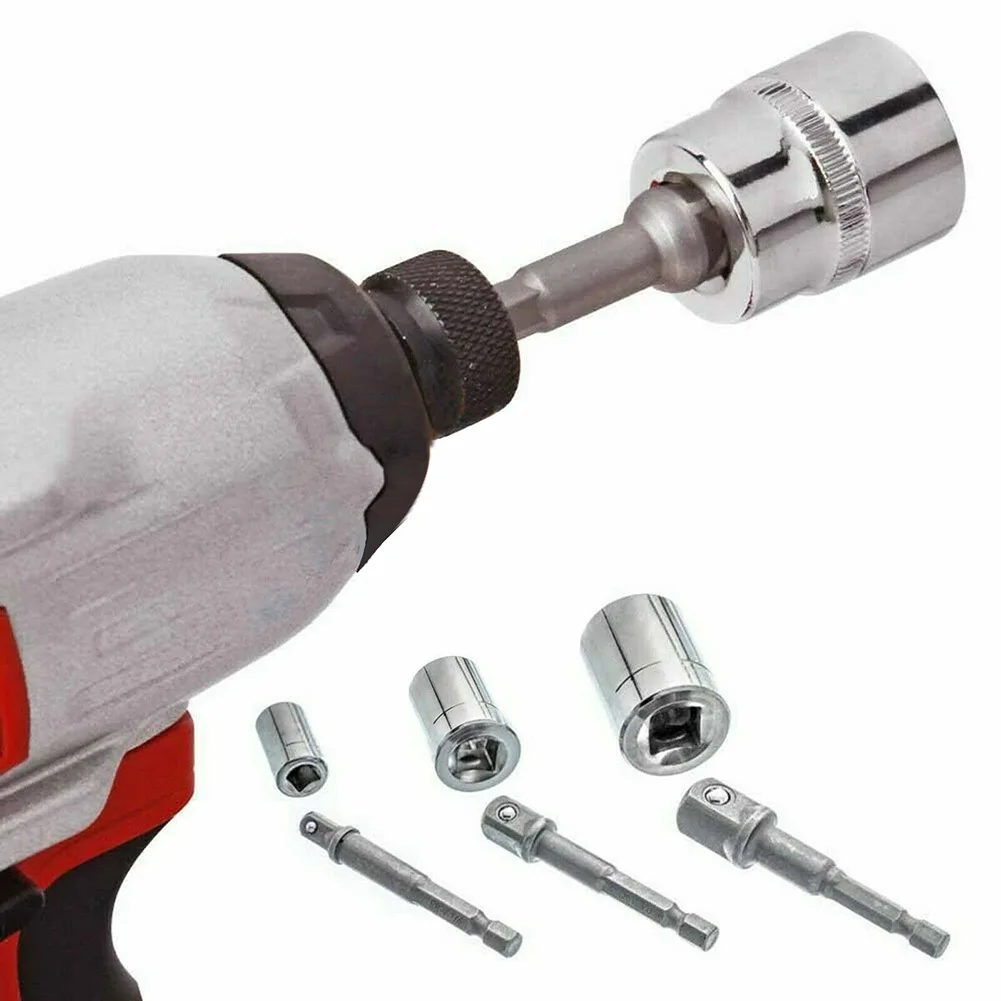 

8Pcs/Set Socket Adapter Power Tool Accessories Shank Drill Bit Power Electric Screwdriver Extension Accessory Dropshipping