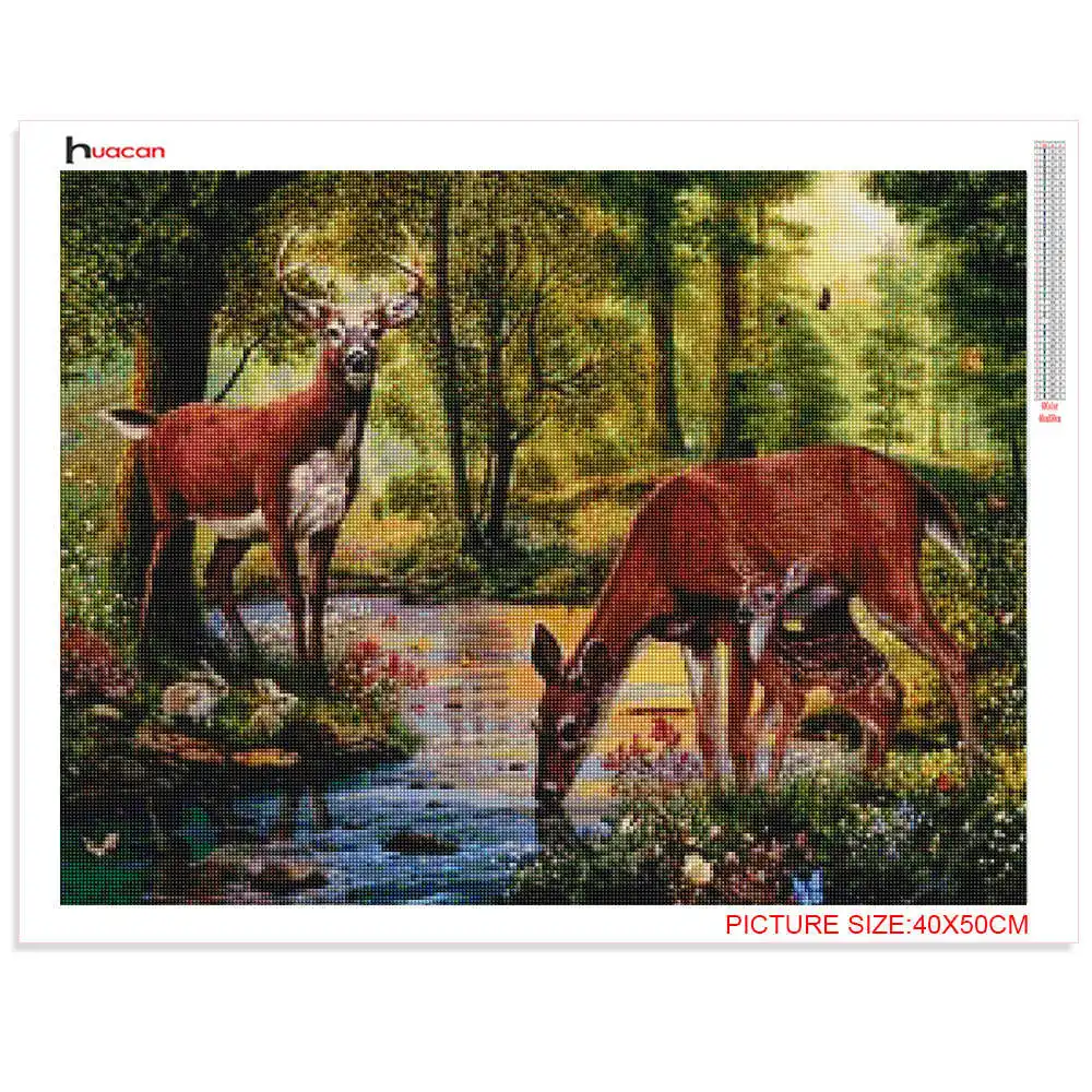 Huacan алмазная вышивка горы распродажа полная выкладка 6картины стразами мозаика