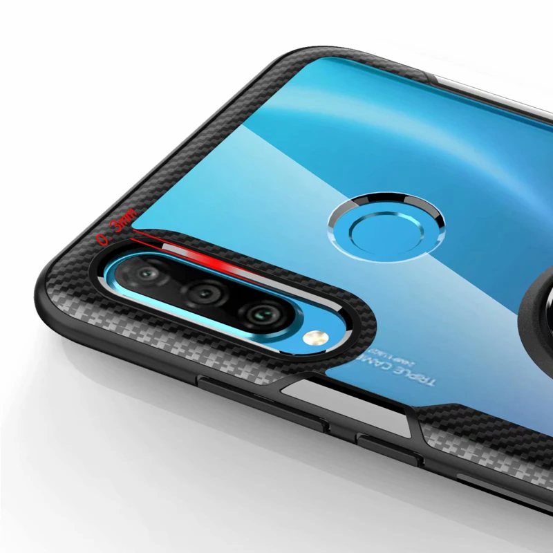 Прозрачный автомобильный держатель магнитные чехлы для телефонов Huawei Honor 20s P30 Lite