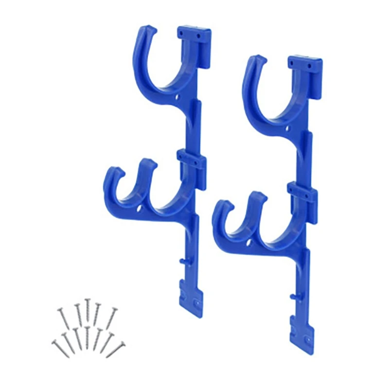 

Вешалка для хранения инструментов для уличных бассейнов, прочный пластиковый держатель для вакуумных шлангов и террас, грабли для листьев, ...