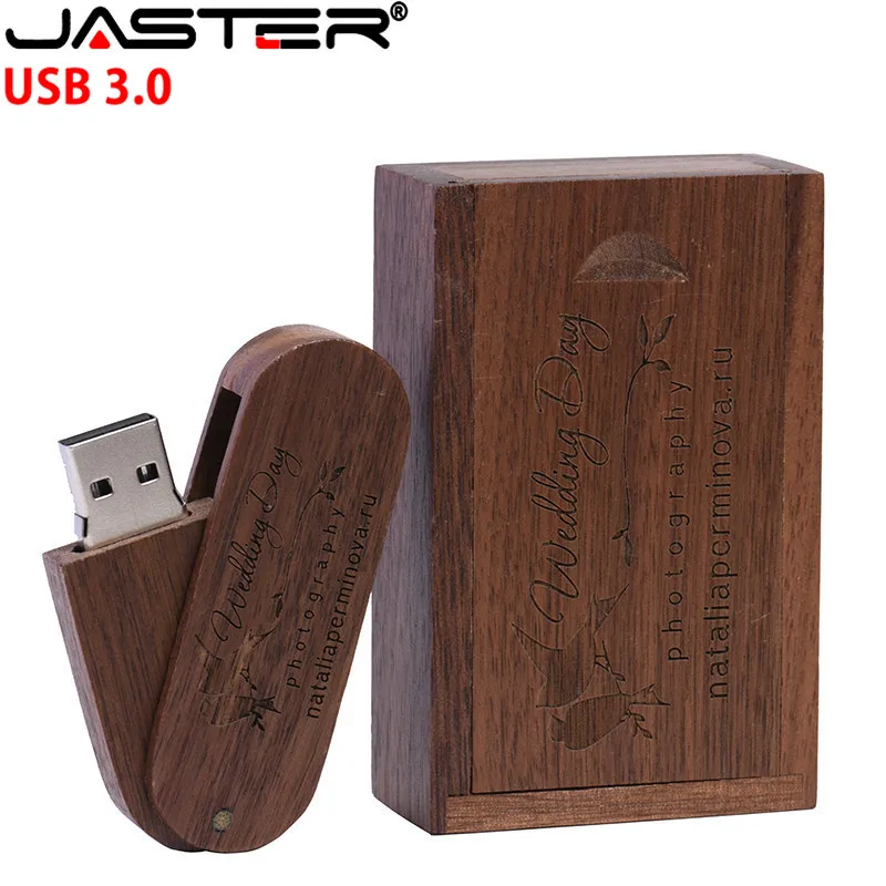 USB флеш накопитель JASTER деревянный в коробке 64/16/32 ГБ|USB флэш-накопители| |