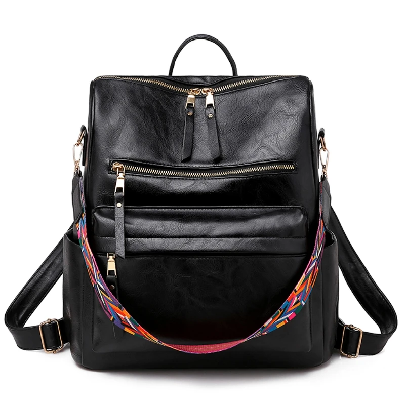 

Women Fashion Backpack Purse Convertible Daypack Colorful Strap Shoulder Handbag