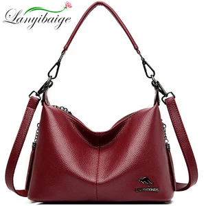 Сумка-мессенджер женская из овечьей кожи, на молнии