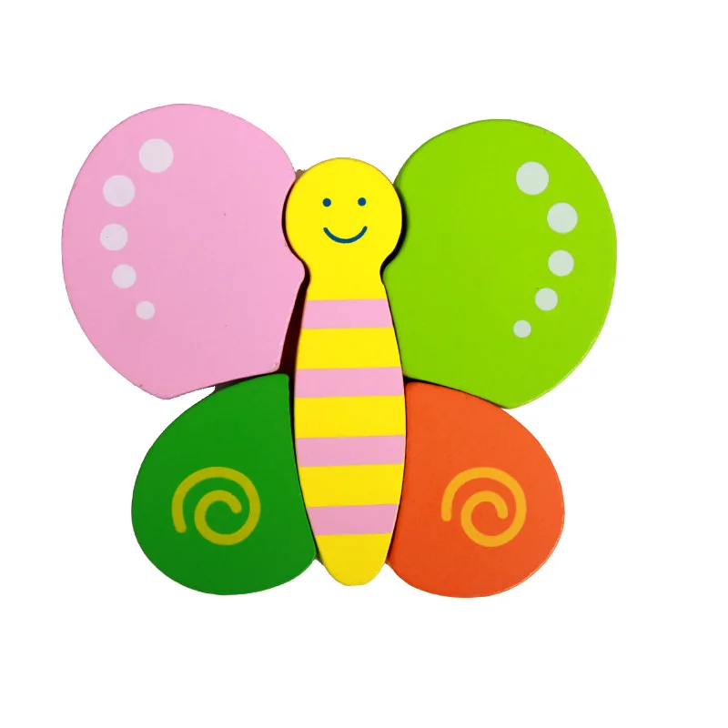 Пазлы для детей деревянные 3D пазлы Мультяшные животные 3d развивающие игрушки