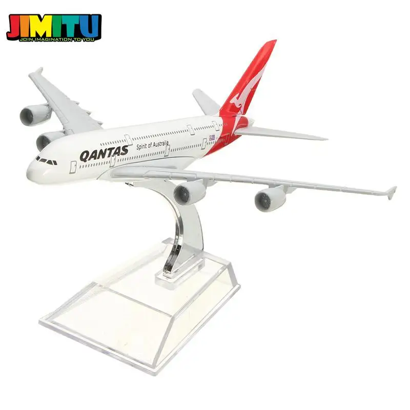 JIMITU металла; каблук 16 см модель самолета A380 Австралия Qantas весы настольная игрушка модель здания Наборы игрушка для детей сувенир