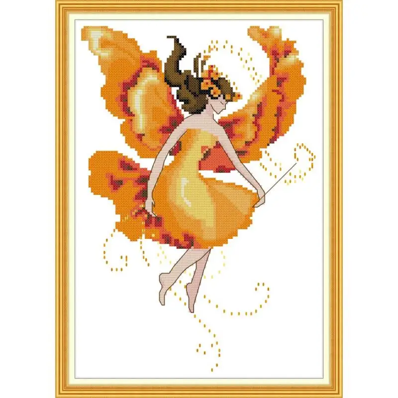 Вышивка крестиком Joy Sunday вышивка из мультфильма бабочка DMC 14CT ручная