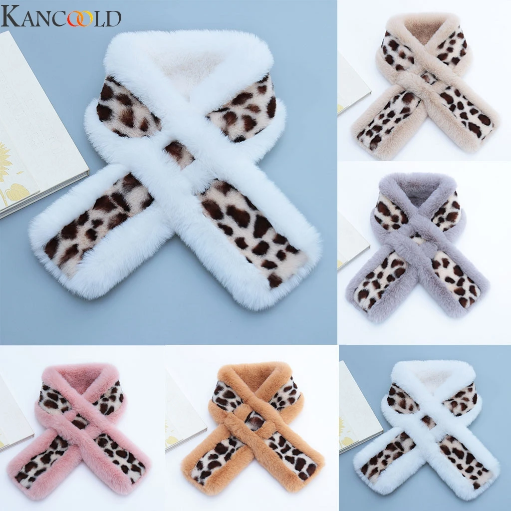 KANCOOLD женский леопардовый зимний теплый воротник шарф Обертывания накидка зимние