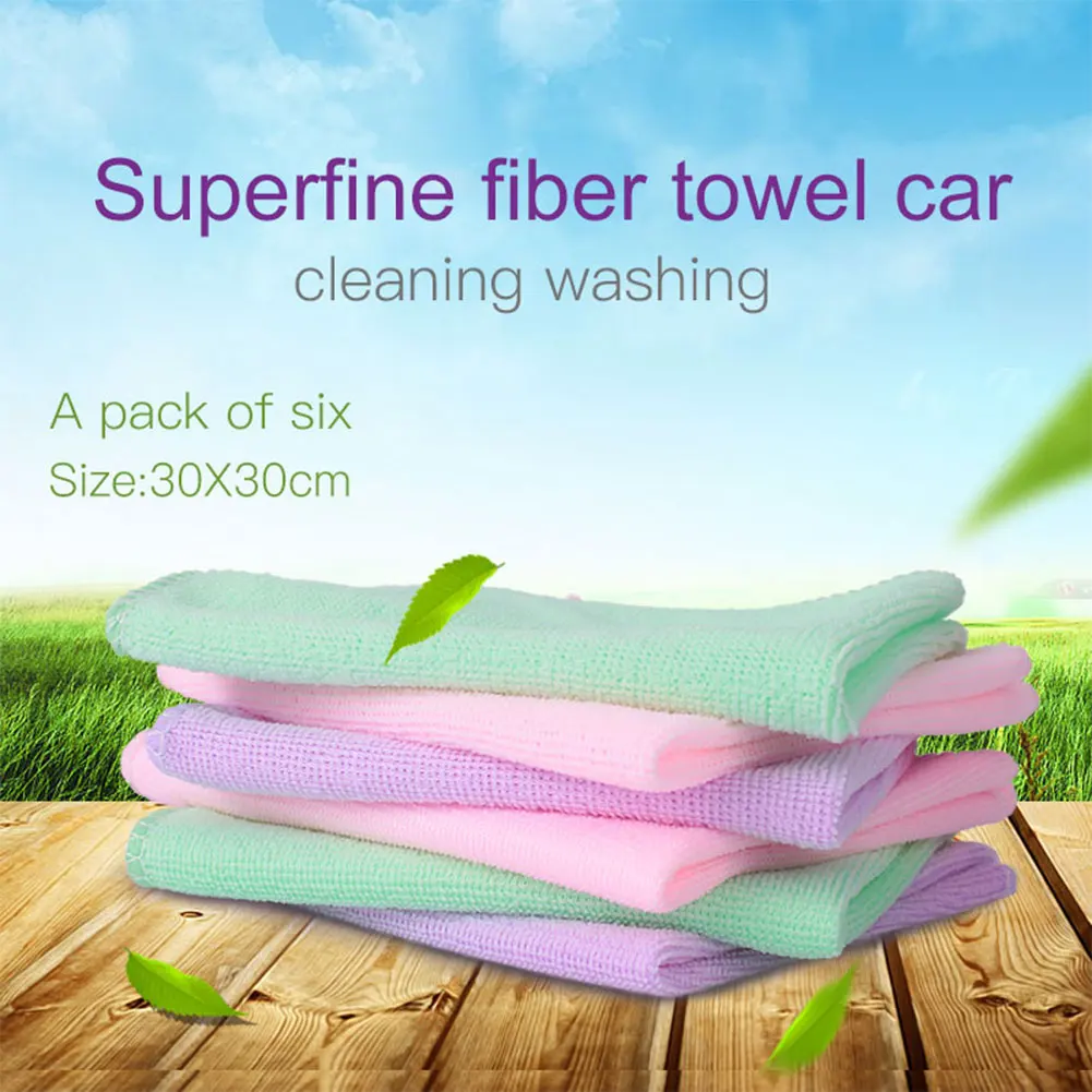 

Cleaning Cloth Towel Rag Cleaning Cloth Towel Flexible Cleaning Towel 6Pcs Fiber Microfiber 6PCS/SET Practica