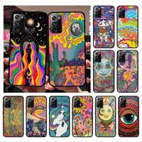 indie hippie art phone case for samsung note 20 ultra 10 pro lite plus 9 8 5 4 3 m 30s 11 51 31 31s 20 a7