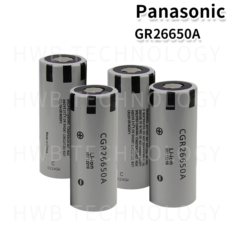 6 шт./лот для Panasonic 26650 CGR26650A 3,7 V 2650mAh литий-ионная аккумуляторная батарея