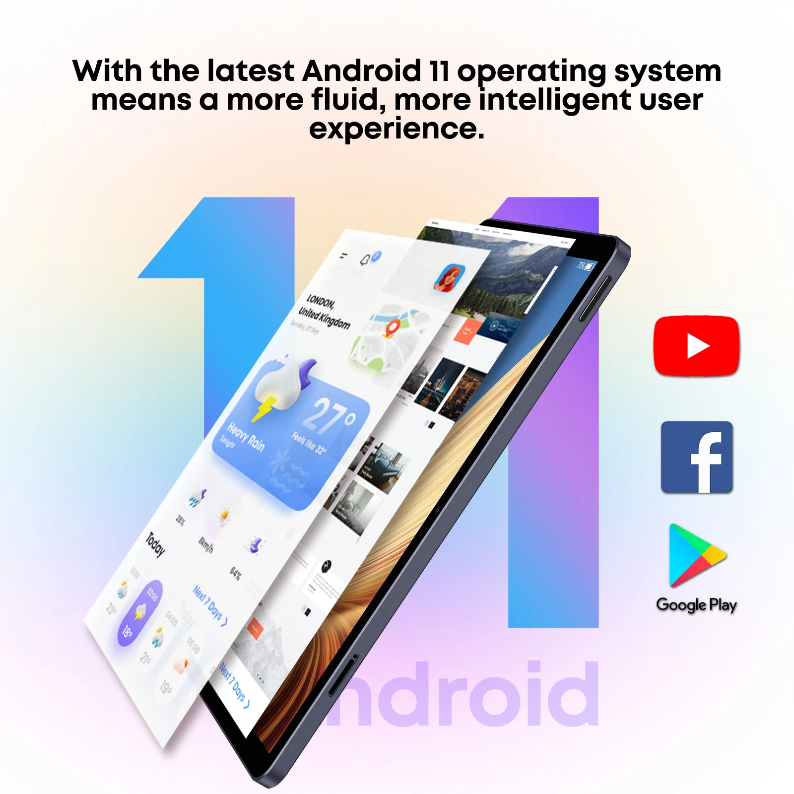 CHUWI HiPad Air планшет на Android 11 восемь ядер экран 10 3 дюйма 4 Гб + 128 ГБ | Компьютеры и офис