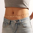 Цепочка на талию для женщин и девочек, с подвеской в виде звезды, Луны, сердца