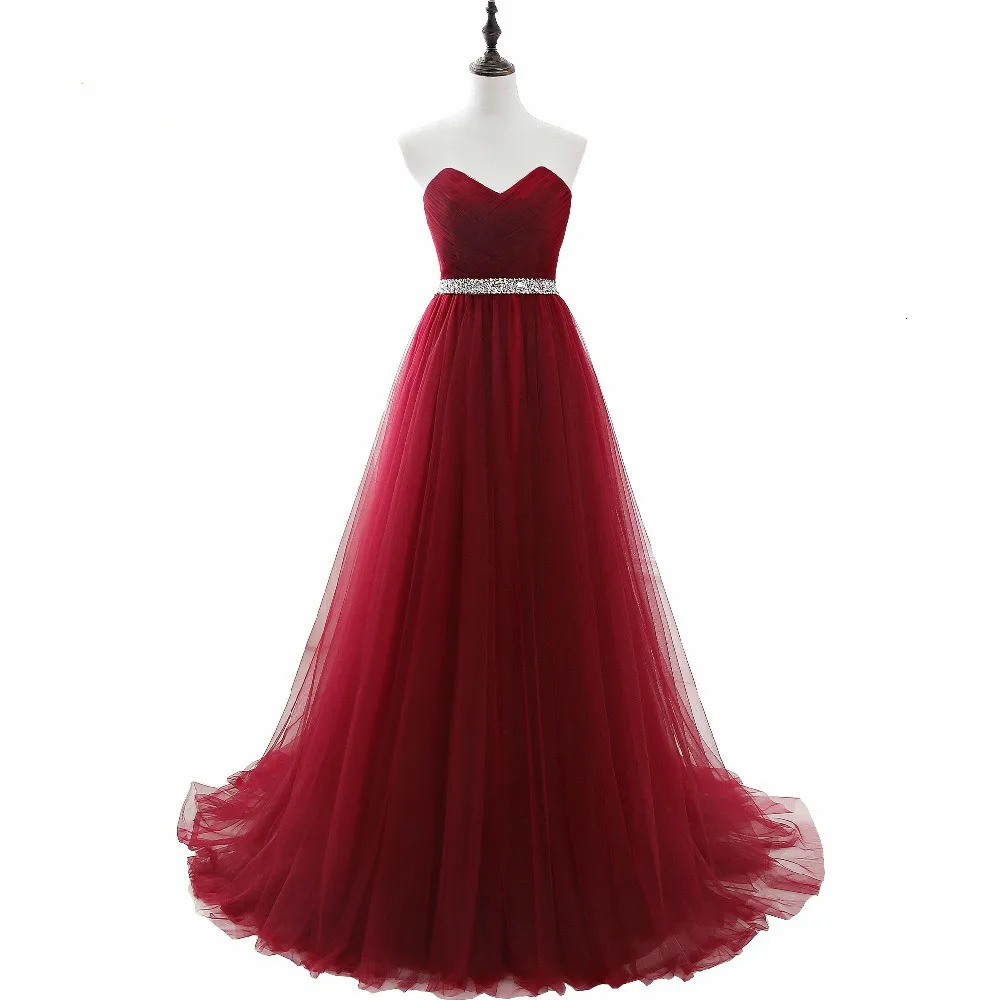 Элегантное женское платье для свадебной вечеринки Длинные Бордовые Платья с