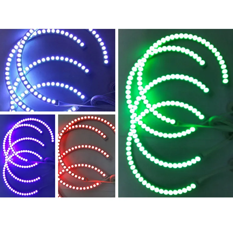 Drop Ship 4Pcs RGB 131mm 5050 LED Angel Eye Ring Light with Remote Control for BMW E36 E38 E39 E46 V-Best | Автомобили и