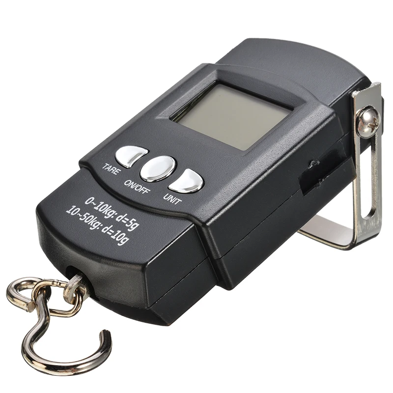 50 кг 10 г портативные электронные весы Висячие крюки на батарейках Рыбалка