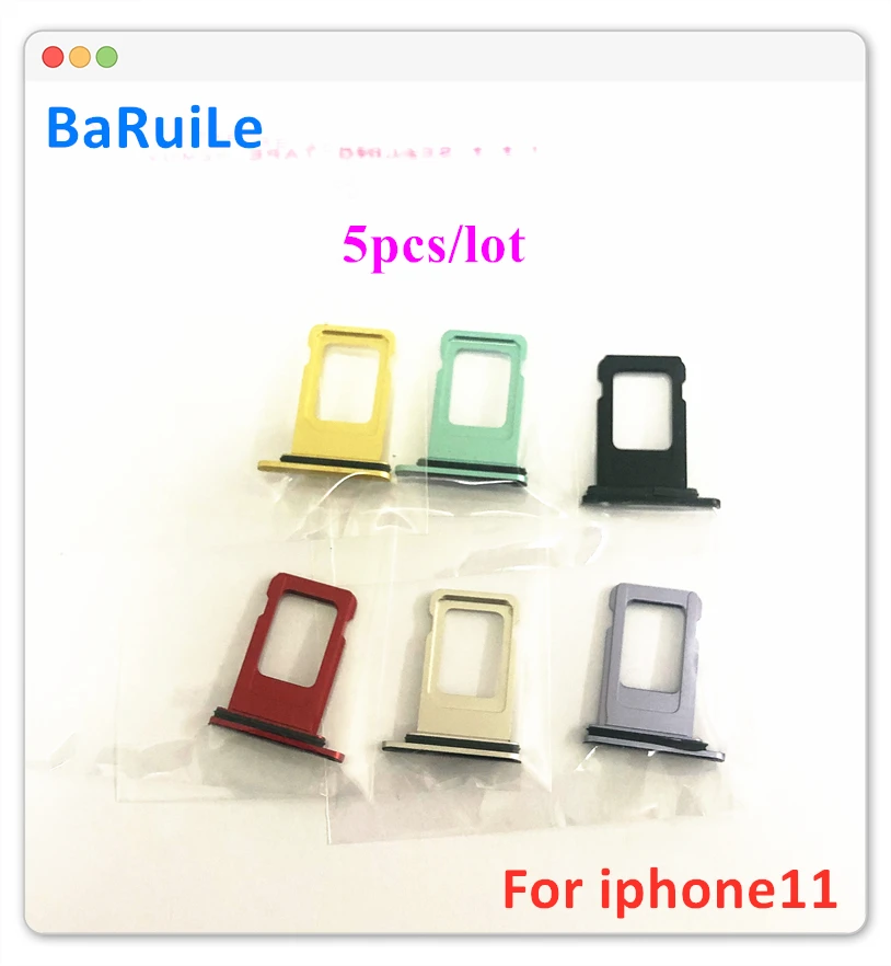 Лоток для SIM карты BaRuiLe iphone 11 Pro Max P 11M держатель одной/двух карт сменная деталь 5