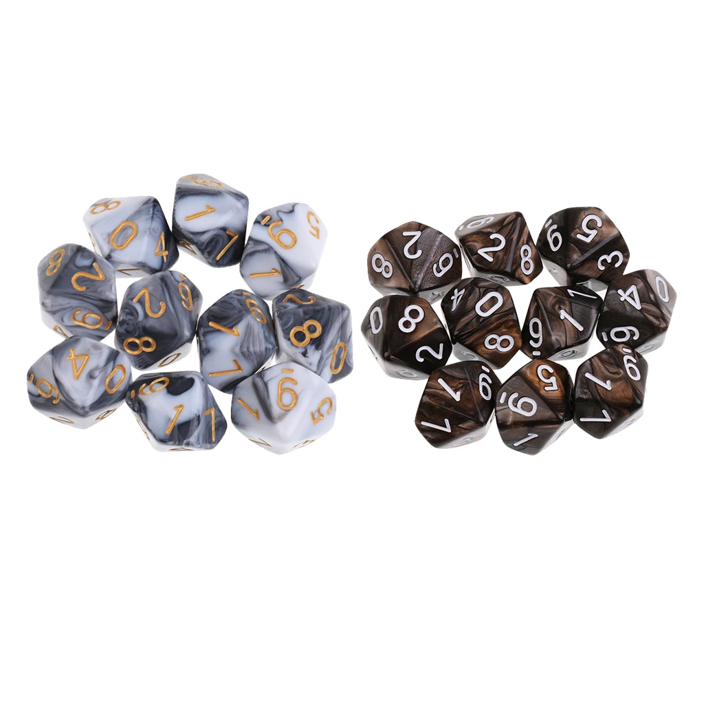 20 шт. 10-сторонние кости D10 многогранные для подземелий и драконов DND RPG MTG | Спорт