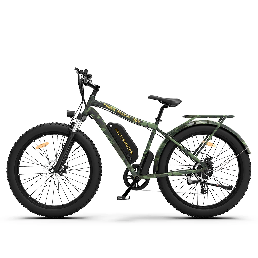 Preise AOSTIRMOTOR S07-D Elektrische Bike 26 Zoll Fett Reifen Berg Ebike 750W Motor 48V 13Ah Lithium-Batterie Fahrrad