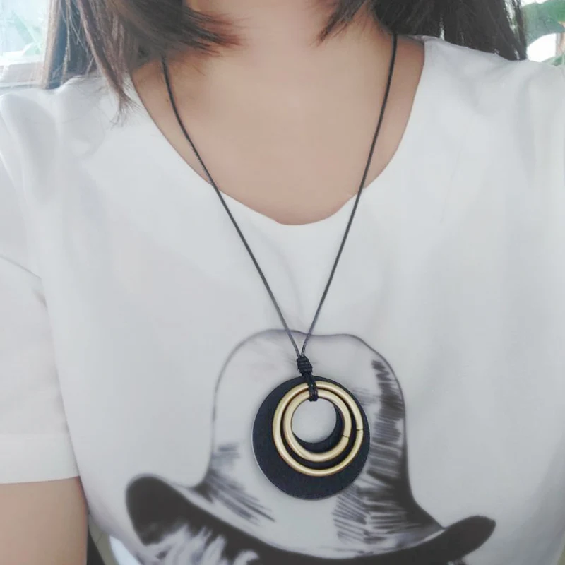 Ретро ожерелья для женщин Свитер Цепочка Аксессуар Ювелирный подарок 2020