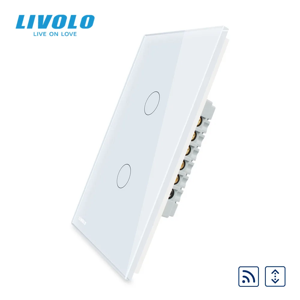 Настенный сенсорный выключатель LIVOLO стандарта США для вертикальной занавески с