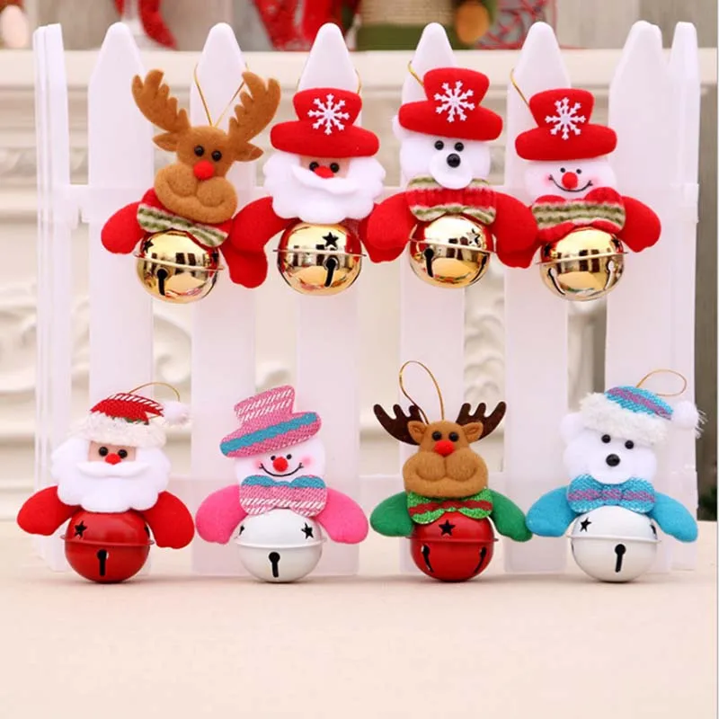 

Christmas Tree Ornaments Santa Claus Hanging Decor Christmas Bells Doll Christmas Decorations for Home Navidad Xmas Gifts