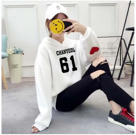 Новый kpop EXO аналогичный параграф свитер Лу Хан сехун CHANYEOL BAEKHYUN Толстовка Harajuku