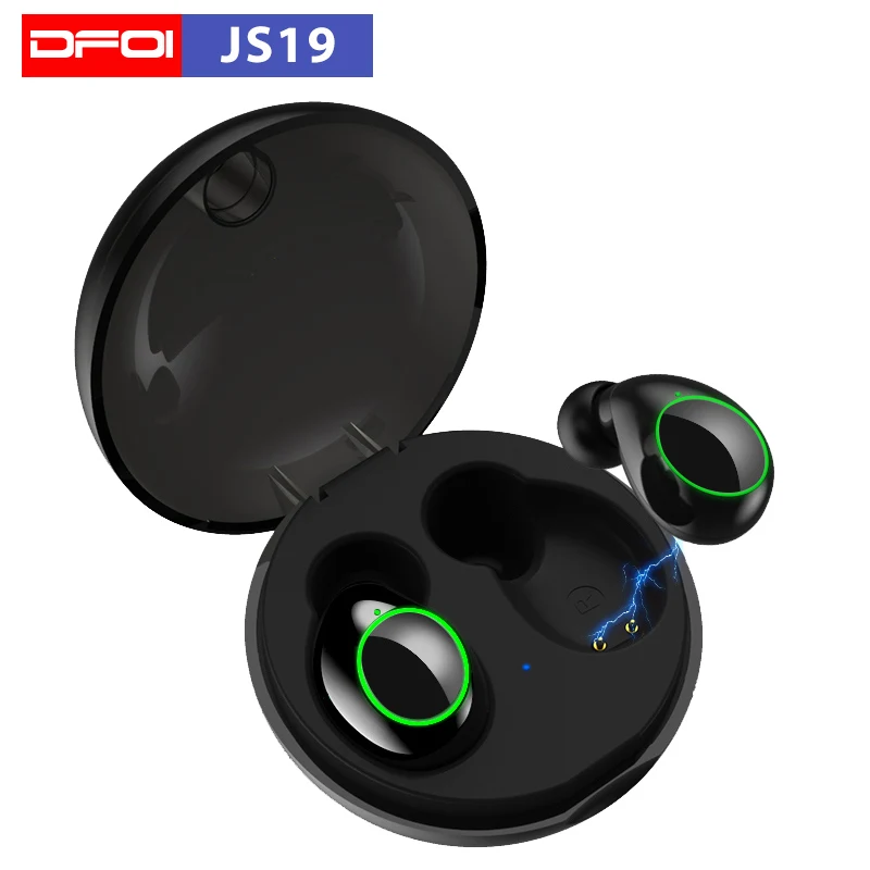 DFOI JS19, Bluetooth наушники, настоящие беспроводные Bluetooth наушники, 5,0, Спортивная гарнитура, TWS наушники, беспроводные наушники с микрофоном