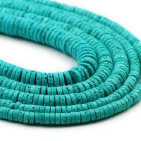 malachite green flat round volcaniclava beads natural stone charms spacer loose beads for jewelry making diy 4x2mm 6x2mm 8x2m