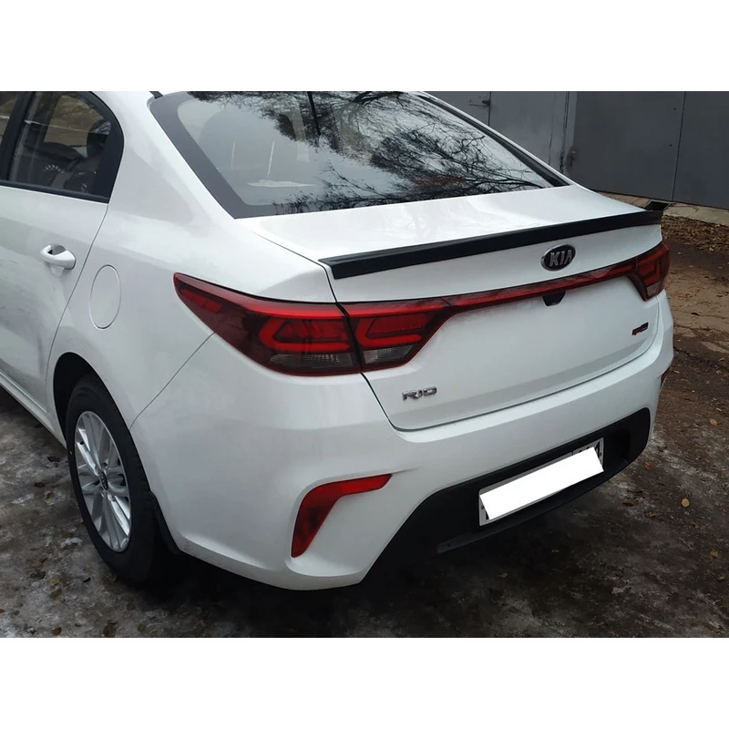Лип Спойлер крышки багажника для Kia Rio IV 4 седан 2017 2020 дорестайл ABS пластик тюнинг