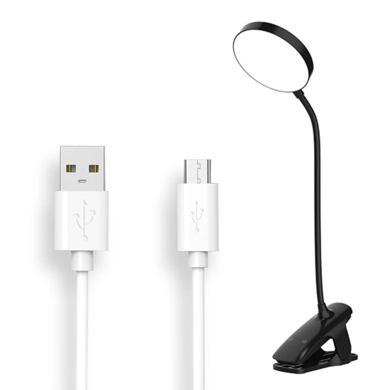 

Clip On Reading Light 36 LED Rechargeable Book Light with 5 Color x 5 Brightness Eye Protection Kids Touch Desk Lamp
