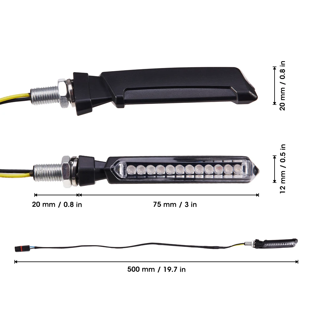 

E-MARK Led Turn Signal Light Universal Motorcycle Indicator Light Motorcycle Flasher Rear Brake Led Lights For Tmax 530 MT09 07