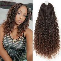 golden beauty synthetic hair braid twist passion twist river locs dark brown ombre blonde plum curly end 18inch box bomb twist