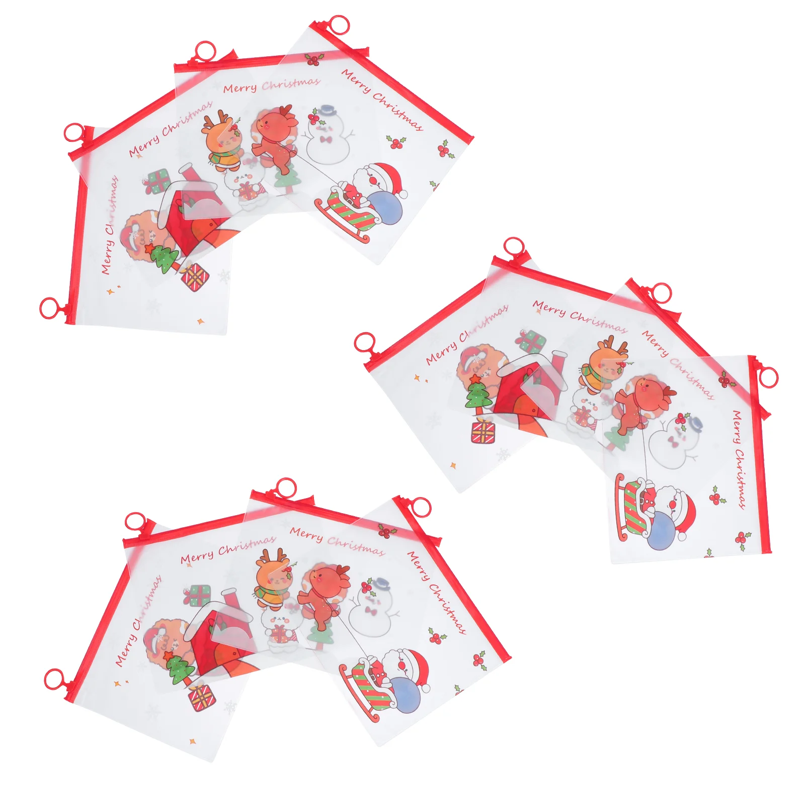 

12Pcs Stationery Bags Stationery File Cases Clear Storage Pouches (Assorted Color)