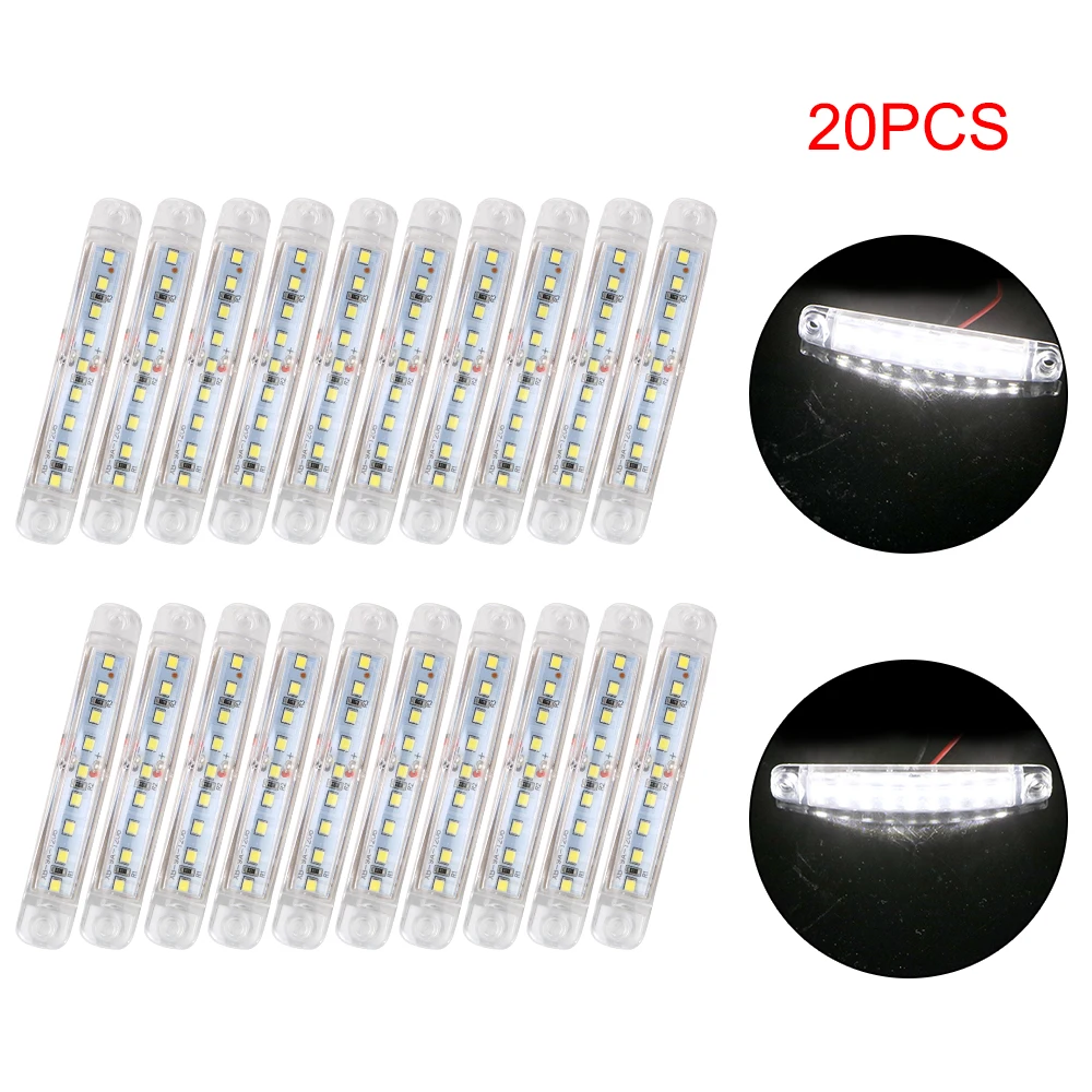 

For Bus Truck Trailer 9 LED 12-24V Lamps Tail indicators Side Marker Lights Red/White/Blue/Yellow 20Pcs/set Parking Lights