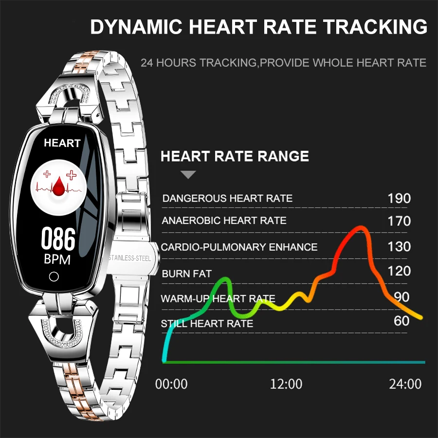 H8 PK IWO8 9 Модные Смарт-часы для женщин водонепроницаемые HeartRate мониторинг Bluetooth для Android IOS фитнес-трек Bcelet Smartwatch