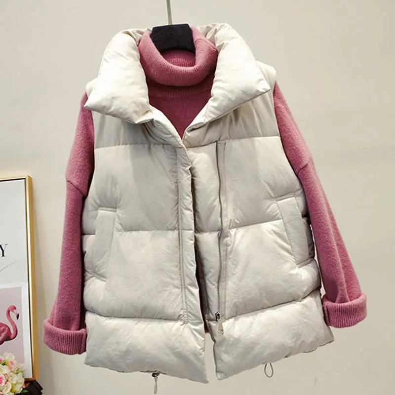Style 3-White Осень-зима, женский жилет, жилет на пуговицах с карманами, теплые жилеты для женщин, отложной воротник, без рукавов, женская повседневная куртка, пальто - Цвет: Style 3-White