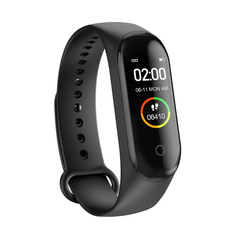 

Sports Bracelet Health Fitness Bracelet Pedometers M4 Smart Band Wristband Blood Pressure Heart Rate Monitor Pedometer