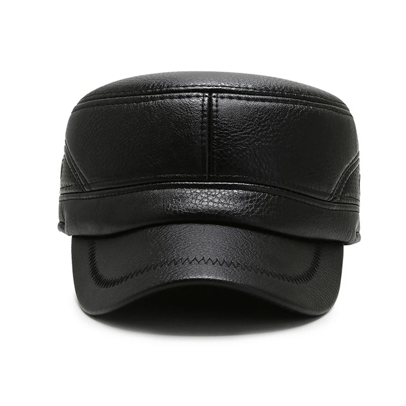 Зимняя шапка 2021 Мужская кепка в стиле милитари для папы шапки из искусственной