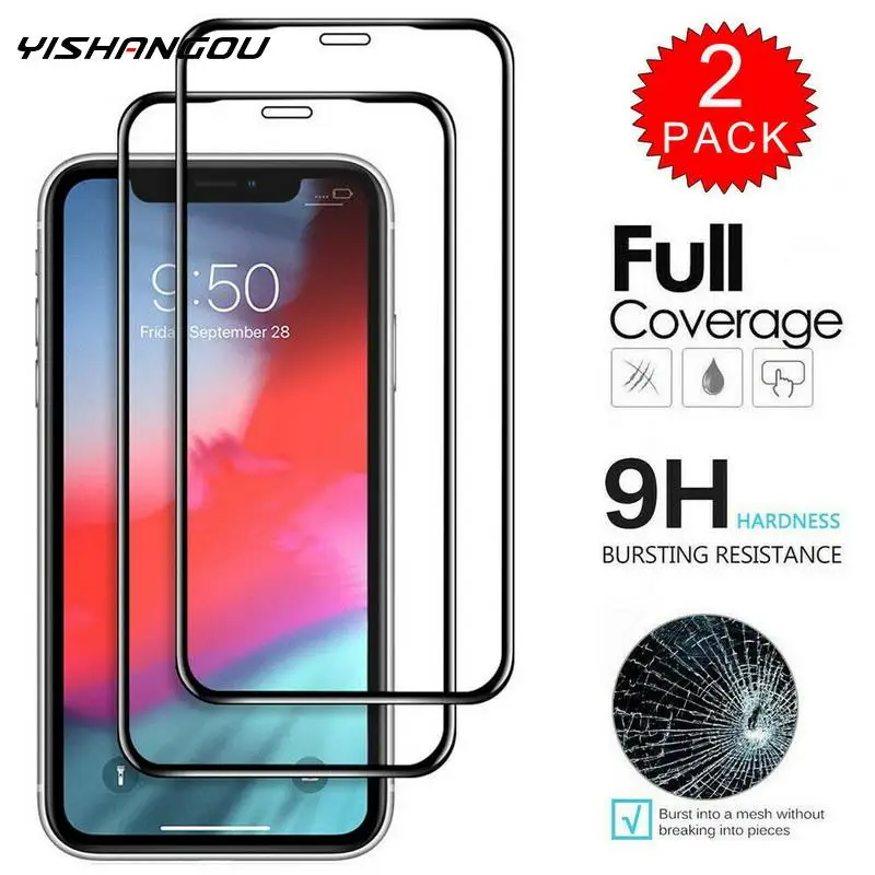 Закаленное стекло YISHANGOU 10D для iPhone X XR XS Max 11|Защитные стёкла и плёнки телефонов| |