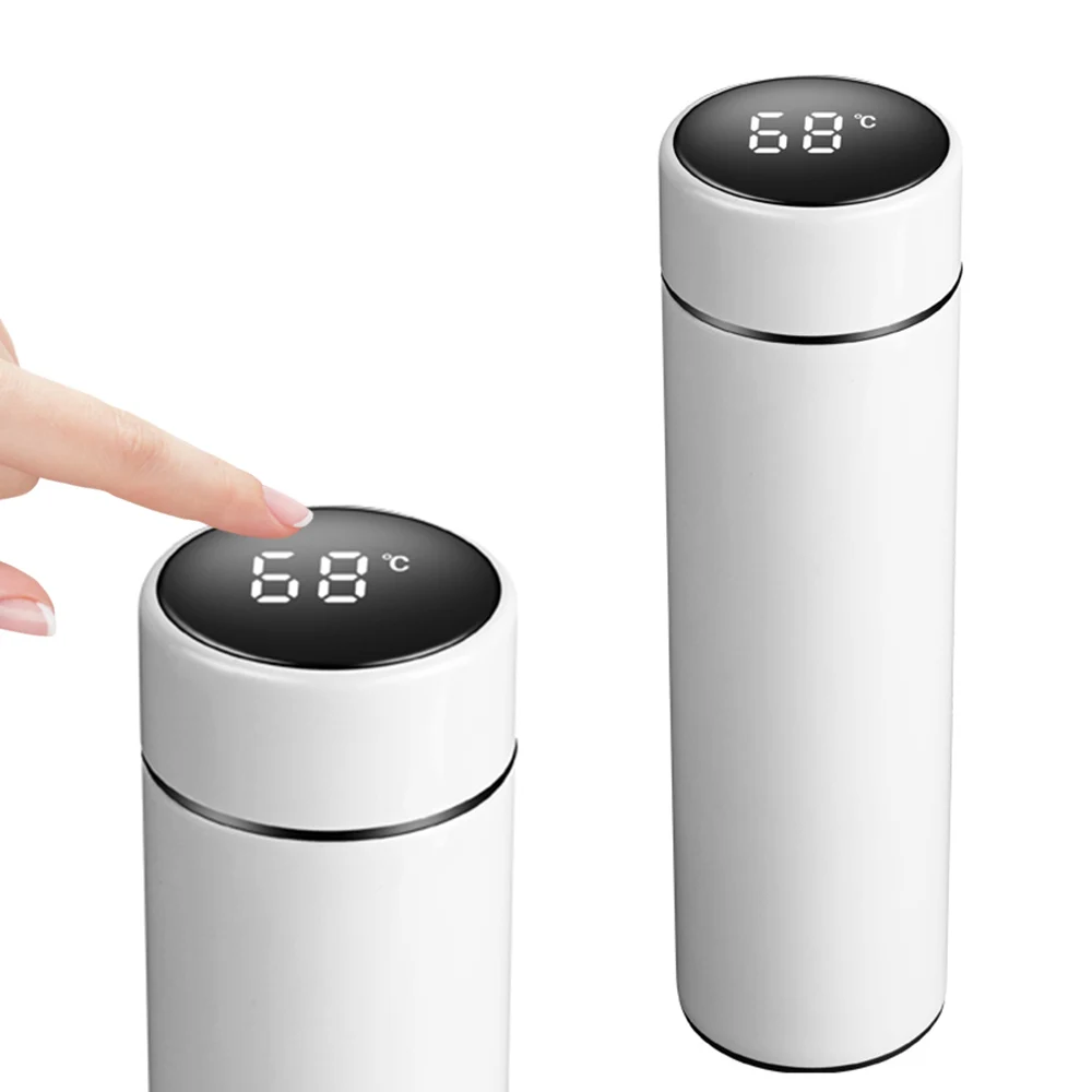 

500ml Intelligent Thermos Bottle Vacuum Flasks Temperature Display LCD Touch Tea Water Mug Stainless Steel Insulated Bottle Cup