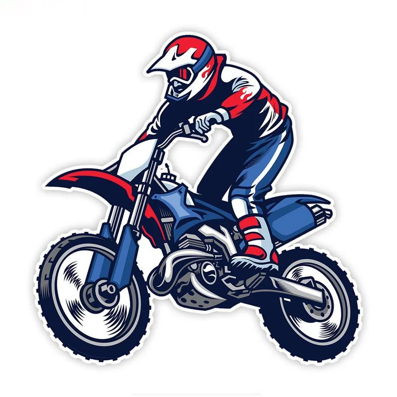 

15x15cm Motocross Ride The Bike Colorful Car Sticker Funny Stickers Styling Removable Decal